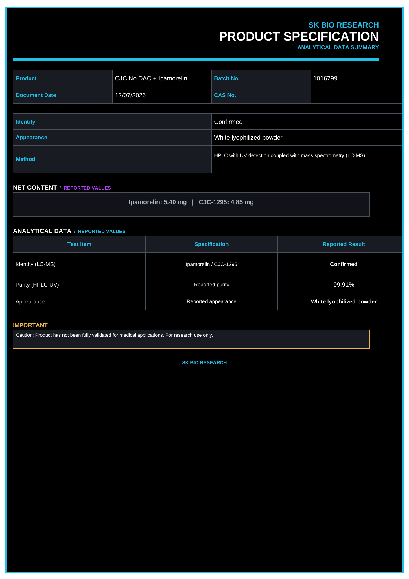 CJC-1295 No DAC 5mg + Ipamorelin 5mg - Image 2